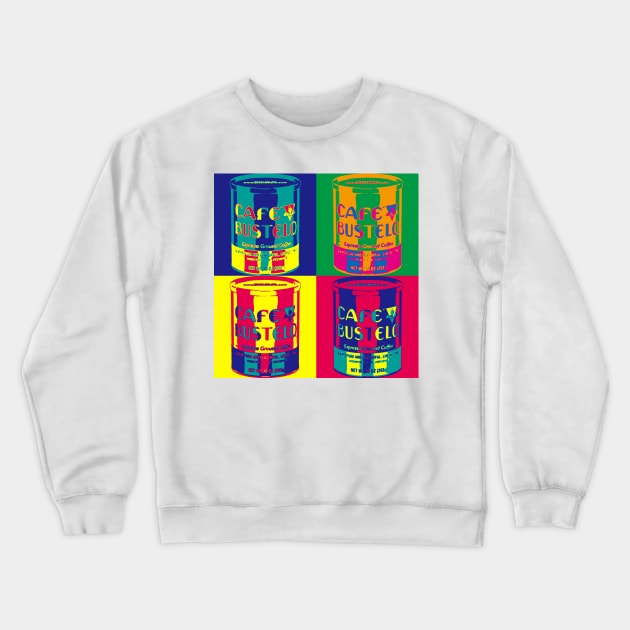 Cafe Bustelo Pop Art Crewneck Sweatshirt by lilyvtattoos